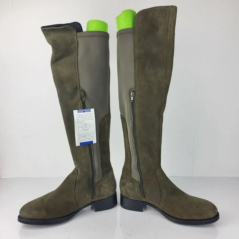 Over the knee waterproof Suede stretch Boots